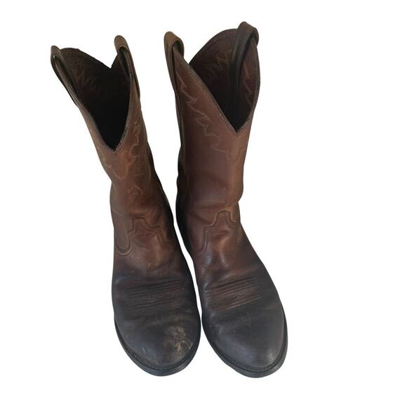 Ariat Men’s Western Cowboy Boots Size 10 D Brown Leather Style 34025 Rubber Sole - Picture 3 of 7